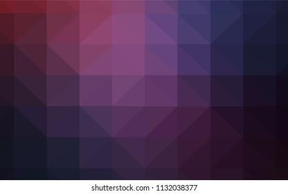 Dark Purple vector abstract mosaic pattern. Colorful abstract illustration with triangles. Polygonal design for your web site.