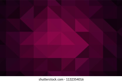 Dark Purple vector abstract mosaic pattern. Colorful abstract illustration with triangles. Textured pattern for your backgrounds.