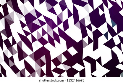 Dark Purple vector abstract mosaic backdrop. Glitter abstract illustration with an elegant design. The polygonal design can be used for your web site.