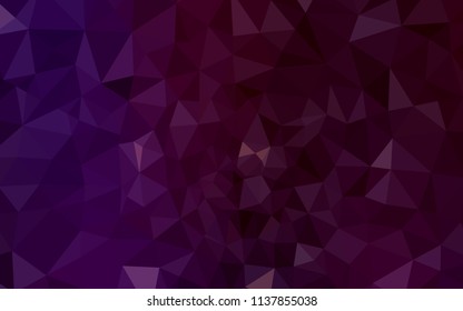 Dark Purple vector abstract mosaic backdrop. Colorful illustration in abstract style with triangles. Brand new style for your business design.