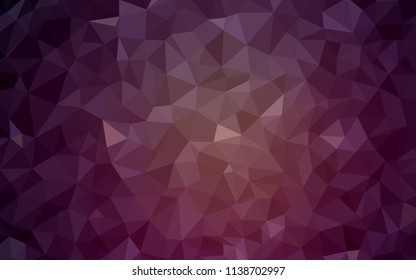 Dark Purple vector abstract mosaic pattern. Shining colorful illustration with triangles. New template for your brand book.