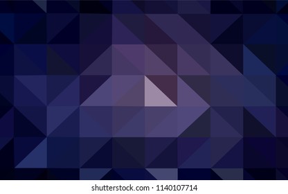 Dark Purple vector abstract mosaic pattern. Shining polygonal illustration, which consist of triangles. Completely new template for your banner.