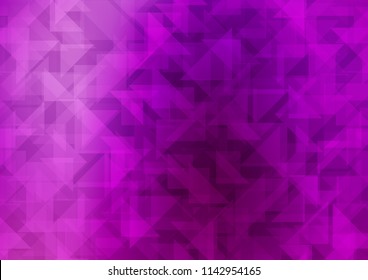Dark Purple vector abstract mosaic pattern. Shining illustration, which consist of triangles. The elegant pattern can be used as part of a brand book.