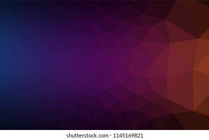 Dark Purple vector abstract mosaic pattern. An elegant bright illustration with gradient. The elegant pattern can be used as part of a brand book.
