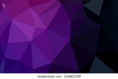 Dark Purple vector abstract mosaic background. A completely new color illustration in a polygonal style. A completely new design for your leaflet.