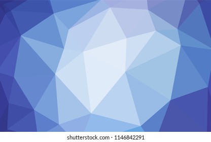 Dark Purple vector abstract mosaic backdrop. Shining polygonal illustration, which consist of triangles. Best triangular design for your business.