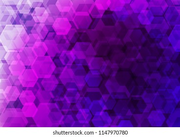 Dark Purple vector abstract mosaic pattern. Creative geometric illustration in Origami style with gradient. The elegant pattern can be used as part of a brand book.