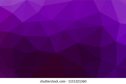 Dark Purple vector abstract mosaic backdrop. Shining colored illustration in a Brand new style. Triangular pattern for your business design.