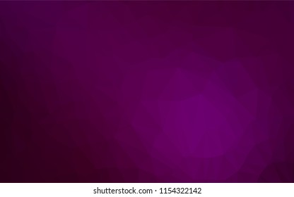 Dark Purple vector abstract mosaic pattern. A sample with polygonal shapes. The completely new template can be used for your brand book.