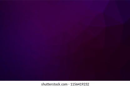 Dark Purple vector abstract mosaic pattern. A sample with polygonal shapes. The elegant pattern can be used as part of a brand book.