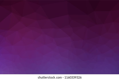 Dark Purple vector abstract mosaic backdrop. Shining illustration, which consist of triangles. Triangular pattern for your business design.