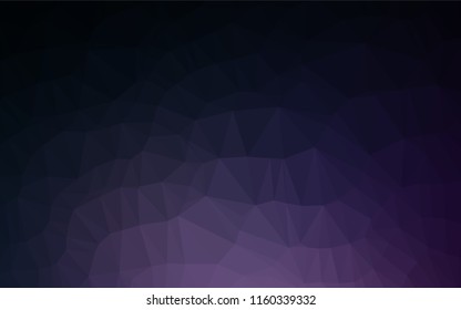 Dark Purple vector abstract mosaic pattern. A sample with polygonal shapes. Brand new style for your business design.