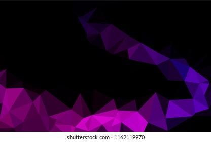 Dark Purple vector abstract mosaic pattern. A vague abstract illustration with gradient. The elegant pattern can be used as part of a brand book.