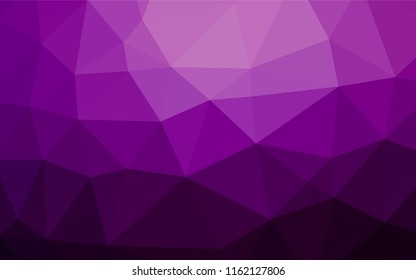 Dark Purple vector abstract mosaic background. Colorful illustration in abstract style with gradient. The polygonal design can be used for your web site.