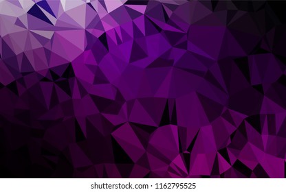 Dark Purple vector abstract mosaic backdrop. Shining colored illustration in a Brand new style. Triangular pattern for your business design.