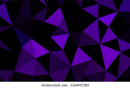 Dark Purple vector abstract mosaic pattern. Brand new colored illustration in blurry style with gradient. The polygonal design can be used for your web site.