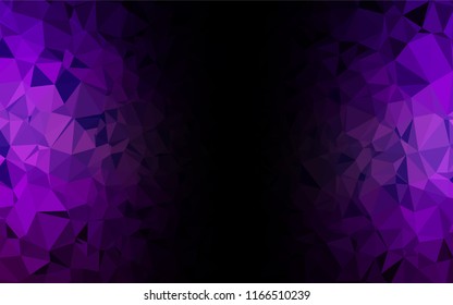 Dark Purple vector abstract mosaic pattern. A vague abstract illustration with gradient. The elegant pattern can be used as part of a brand book.