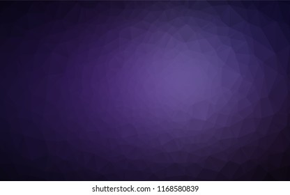 Dark Purple vector abstract mosaic background. A sample with polygonal shapes. The completely new template can be used for your brand book.
