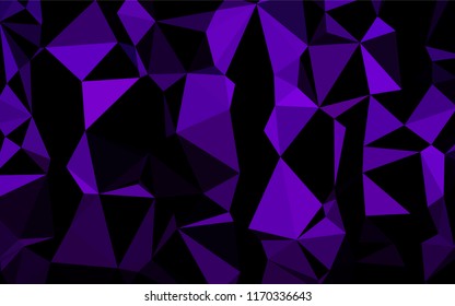 Dark Purple vector abstract mosaic backdrop. Colorful illustration in abstract style with gradient. The textured pattern can be used for background.
