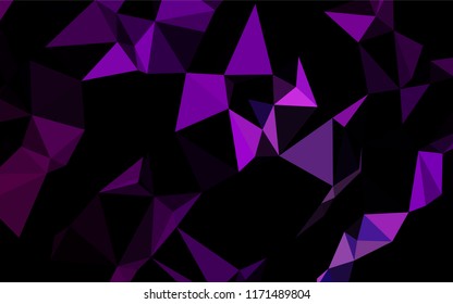 Dark Purple vector abstract mosaic backdrop. An elegant bright illustration with gradient. The polygonal design can be used for your web site.