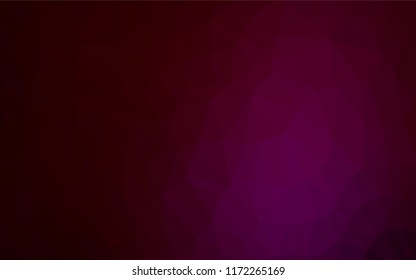 Dark Purple vector abstract mosaic background. A vague abstract illustration with gradient. Triangular pattern for your business design.