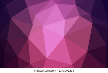 Dark Purple vector abstract mosaic backdrop. Colorful illustration in abstract style with triangles. Template for cell phone's backgrounds.