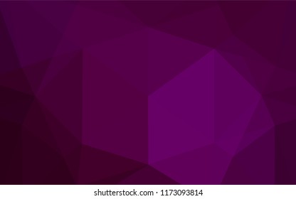Dark Purple vector abstract mosaic background. Colorful illustration in abstract style with gradient. Brand new style for your business design.