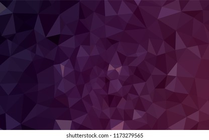 Dark Purple vector abstract mosaic backdrop. Colorful illustration in abstract style with triangles. Best triangular design for your business.