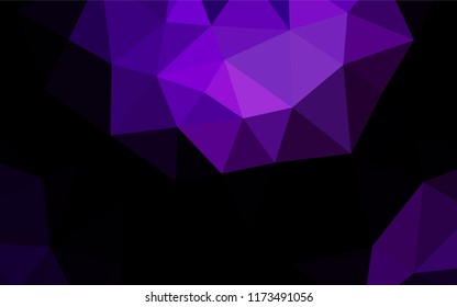 Dark Purple vector abstract mosaic pattern. A vague abstract illustration with gradient. Brand new design for your business.