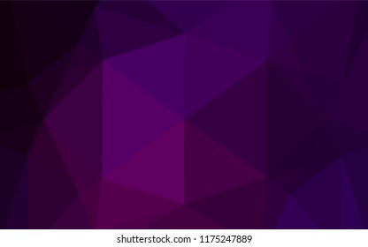 Dark Purple vector abstract mosaic pattern. A vague abstract illustration with gradient. The elegant pattern can be used as part of a brand book.