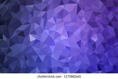 Dark Purple vector abstract mosaic background. Elegant bright polygonal illustration with gradient. Brand new design for your business.