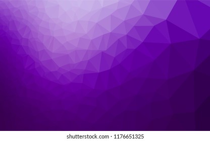 Dark Purple vector abstract mosaic background. Shining colored illustration in a Brand new style. Triangular pattern for your business design.