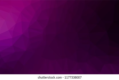 Dark Purple vector abstract mosaic pattern. An elegant bright illustration with gradient. Brand new style for your business design.