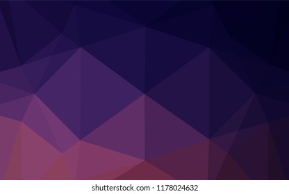 Dark Purple vector abstract mosaic backdrop. Shining illustration, which consist of triangles. A new texture for your design.