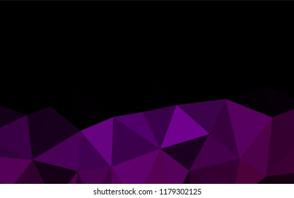 Dark Purple vector abstract mosaic pattern. Colorful abstract illustration with gradient. The polygonal design can be used for your web site.