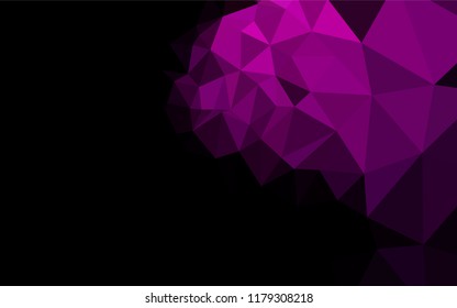 Dark Purple vector abstract mosaic backdrop. Glitter abstract illustration with an elegant design. The template can be used as a background for cell phones.