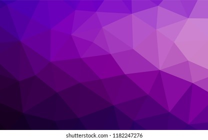 Dark Purple vector abstract mosaic pattern. An elegant bright illustration with gradient. The best triangular design for your business.