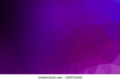 Dark Purple vector abstract mosaic backdrop. A vague abstract illustration with gradient. A completely new design for your business.