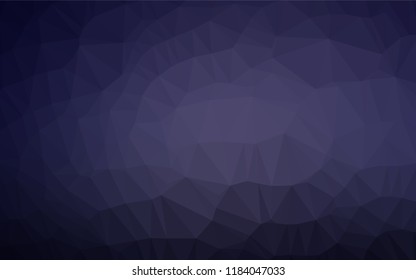 Dark Purple vector abstract mosaic backdrop. A vague abstract illustration with gradient. The best triangular design for your business.