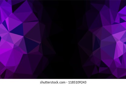 Dark Purple vector abstract mosaic background. Creative illustration in halftone style with gradient. The completely new template can be used for your brand book.