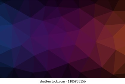Dark Purple vector abstract mosaic backdrop. Geometric illustration in Origami style with gradient.  The polygonal design can be used for your web site.