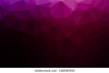 Dark Purple vector abstract mosaic backdrop. Glitter abstract illustration with an elegant design. The polygonal design can be used for your web site.