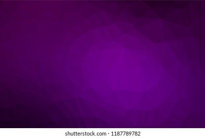 Dark Purple vector abstract mosaic backdrop. Modern geometrical abstract illustration with gradient. The completely new template can be used for your brand book.
