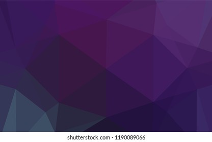 Dark Purple vector abstract mosaic backdrop. Colorful illustration in abstract style with gradient. Brand new design for your business.