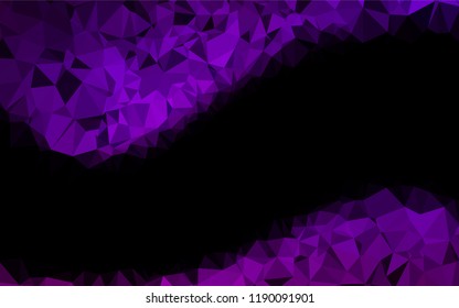 Dark Purple vector abstract mosaic backdrop. Creative illustration in halftone style with gradient. The textured pattern can be used for background.