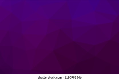 Dark Purple vector abstract mosaic backdrop. Creative geometric illustration in Origami style with gradient. The textured pattern can be used for background.