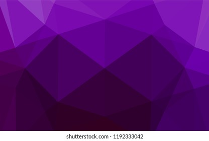 Dark Purple vector abstract mosaic backdrop. Modern geometrical abstract illustration with gradient. Brand new style for your business design.