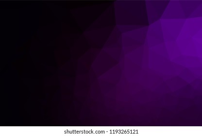Dark Purple vector abstract mosaic backdrop. A sample with polygonal shapes. A new texture for your design.