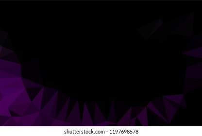 Dark Purple vector abstract mosaic pattern. Shining colored illustration in a Brand new style. The textured pattern can be used for background.