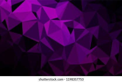 Dark Purple vector abstract mosaic pattern. Shining colored illustration in a Brand new style. Brand new style for your business design.